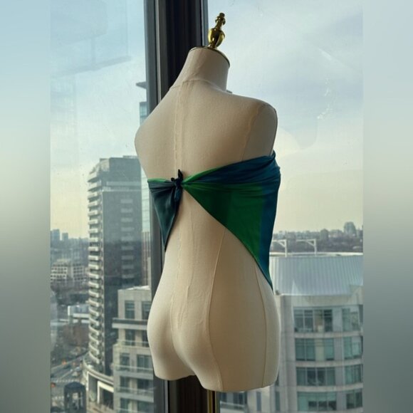 🆕 SIR THE LABEL 🧿 NWOT Frankie Scarf, Blue Green Hues - Print by Frankie Tobin - Picture 6 of 14